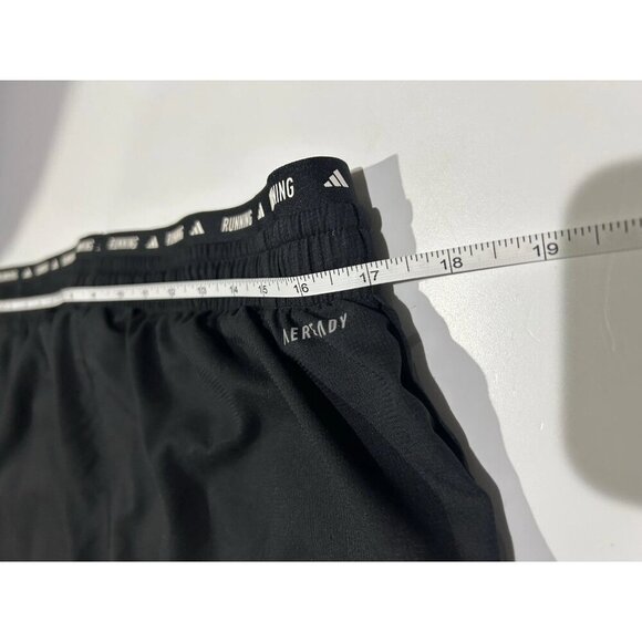 Adidas Own The Run 2-in-1 Shorts Women’s Size Large Lined Black With Reflectors - Picture 10 of 12